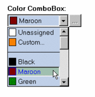 Color ComboBox ActiveX Control screenshot